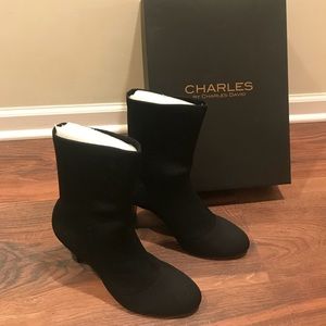 Black Knit Booties by Charles David